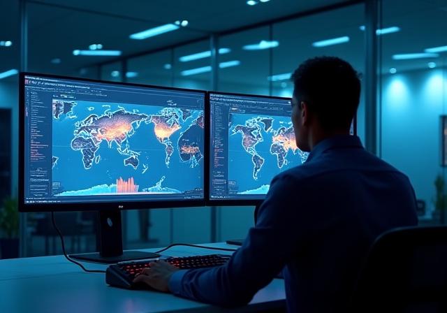 Logistics expert analyzing real-time global freight data and lane pricing