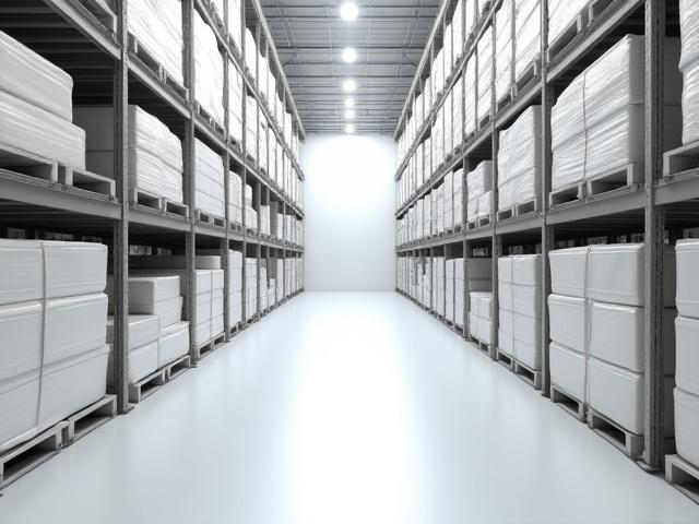 Clean organized pallet racking in Roslindale warehouse